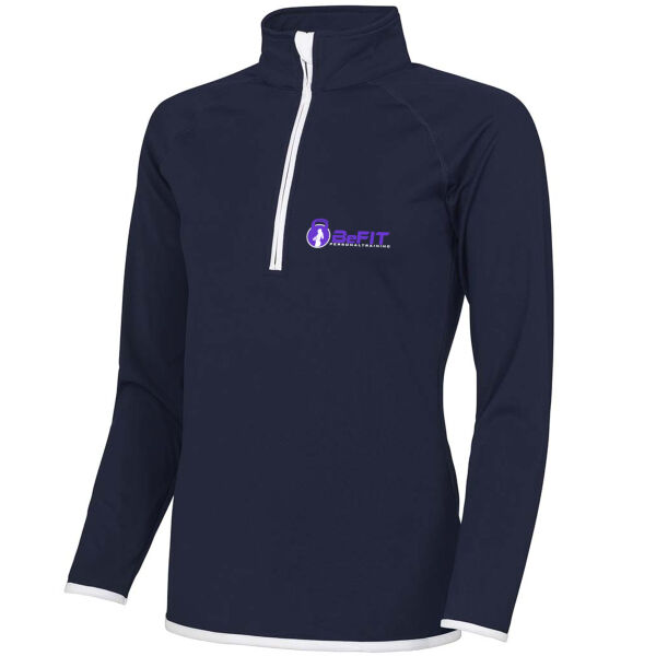 BeFit Personal Training - Girlie Half Zip Sweat Top Thumbnail